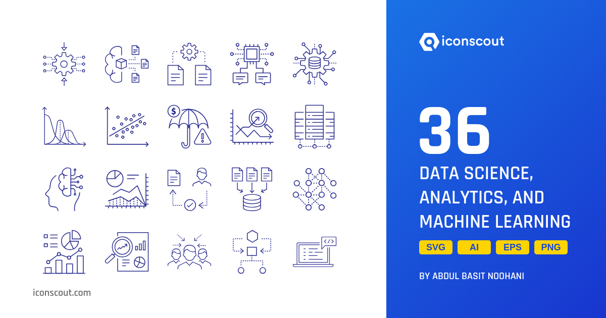 Data Science, Analytics, And Machine Learning Icon Pack - 36 Free ...