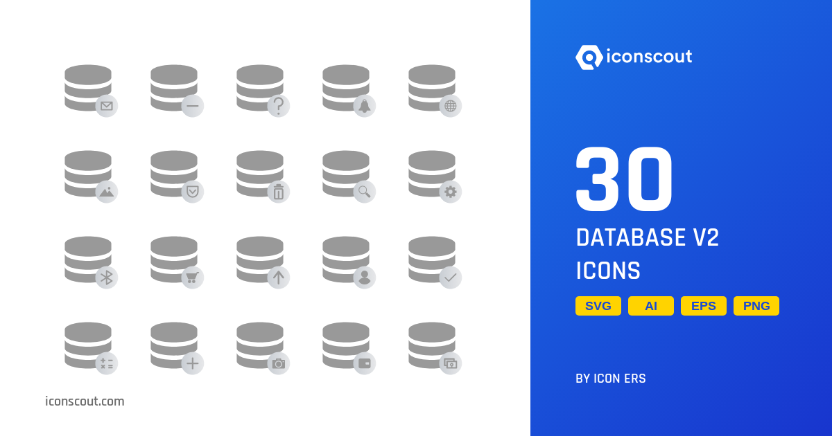 Database V2 Icon Pack - 30 Free Download Network & Communication Icons ...