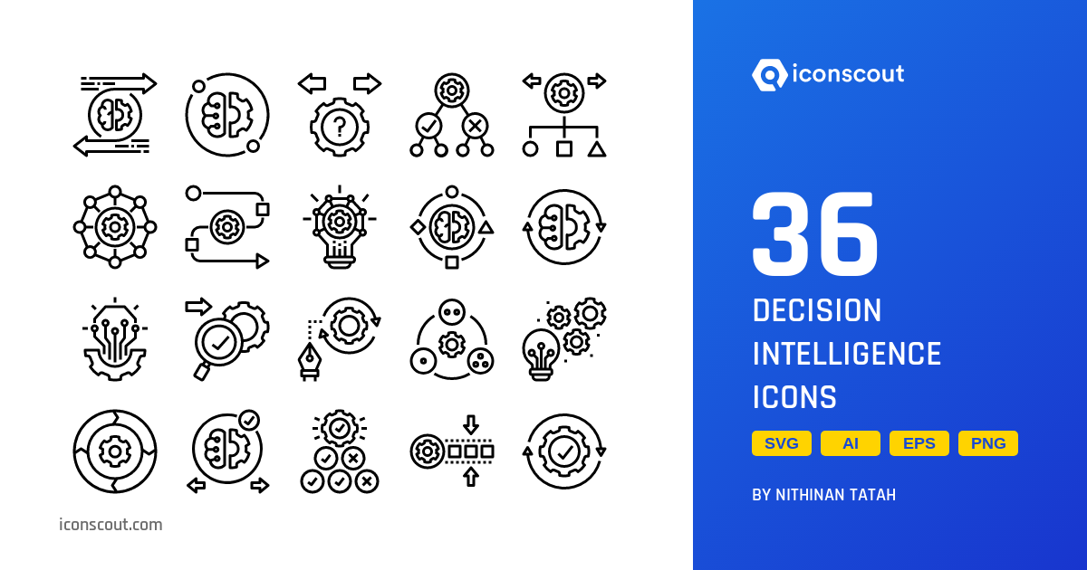 Download Decision Intelligence Icon pack Available in SVG, PNG & Icon Fonts