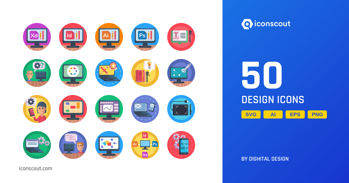 Design Icon Pack - 50 Free Download Design & Development Icons | IconScout