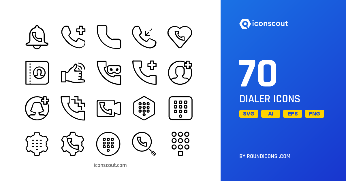 Dialer Icon Pack - 70 Free Download Network & Communication Icons