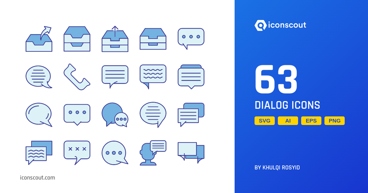Download Dialog Icon pack Available in SVG, PNG & Icon Fonts