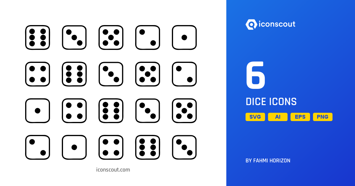 Download Dice Icon pack Available in SVG, PNG & Icon Fonts