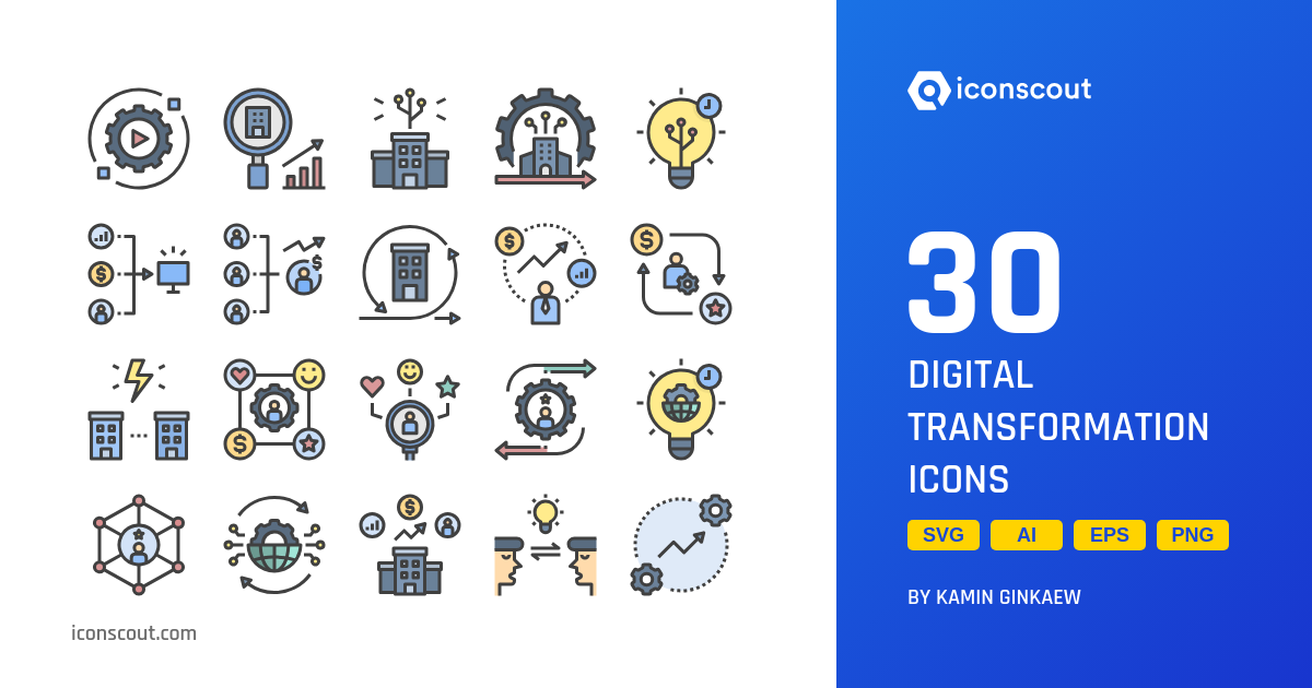 Download Digital Transformation Icon pack Available in SVG, PNG & Icon