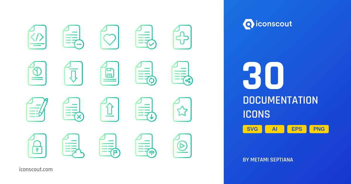 Download Documentation Icon pack Available in SVG, PNG & Icon Fonts