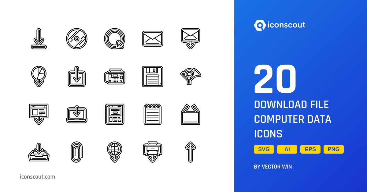 Download File Computer Data Icon Pack - 20 Free Download Sign & Symbols ...