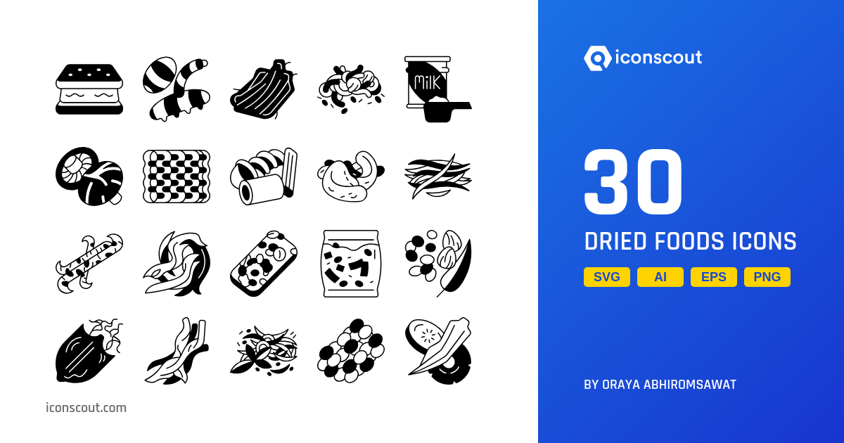Dried Foods Icon Pack - 30 Free Download Food & Drink Icons | IconScout  Dried Foods Icon Pack - 30 Free Download Food & Drink... 