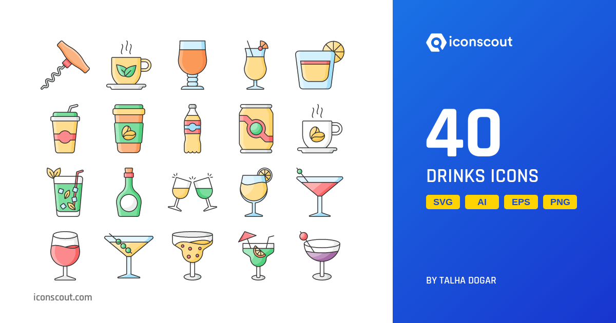 Download Drinks Icon pack Available in SVG, PNG & Icon Fonts