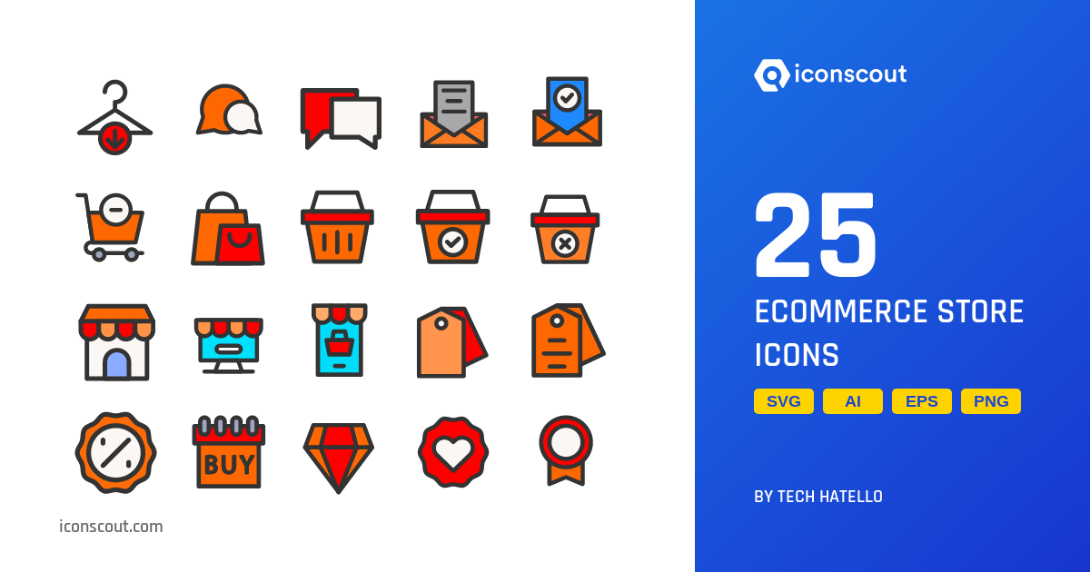 Ecommerce Store Icon Pack - 25 Free Download E-commerce & Shopping ...