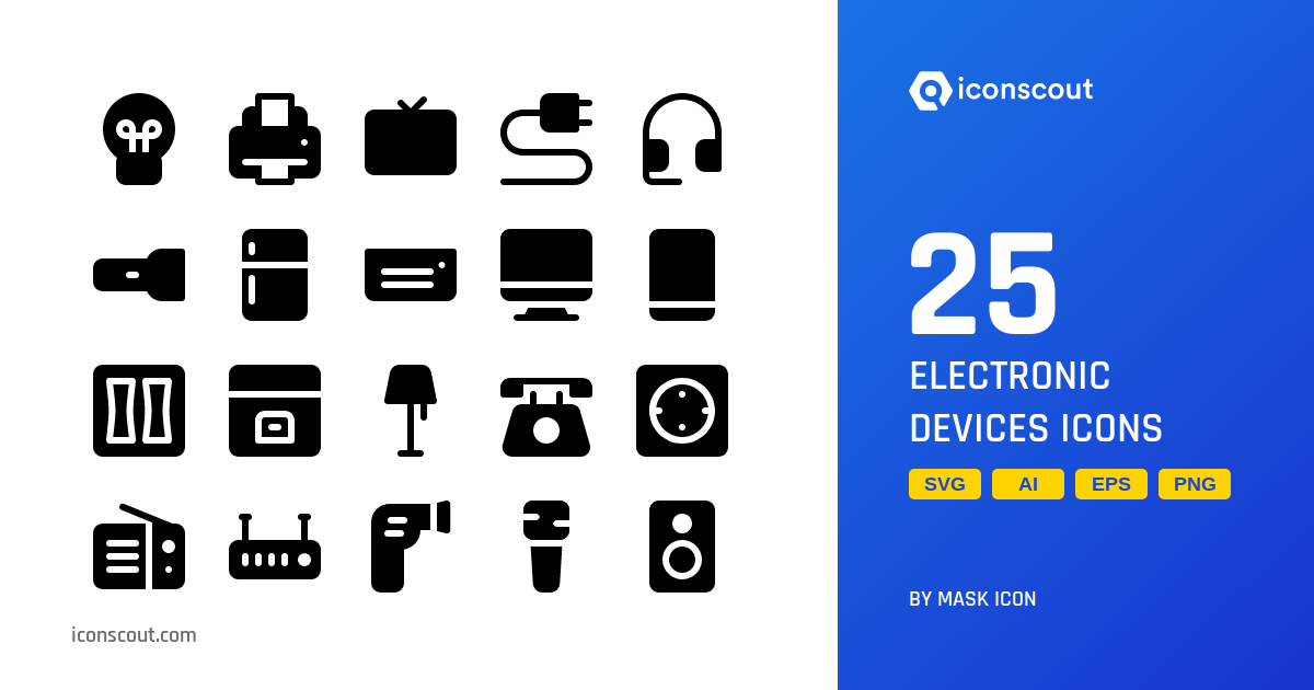 Download Electronic Devices Icon pack Available in SVG, PNG & Icon Fonts