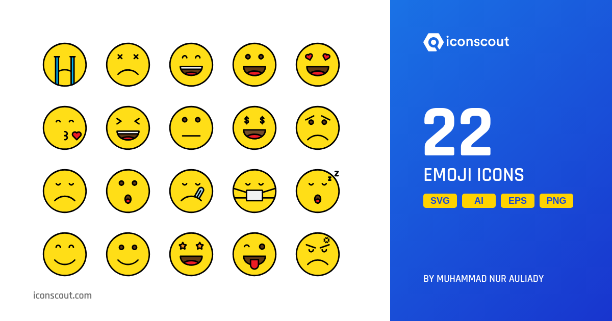 Download Emoji Icon pack Available in SVG, PNG & Icon Fonts