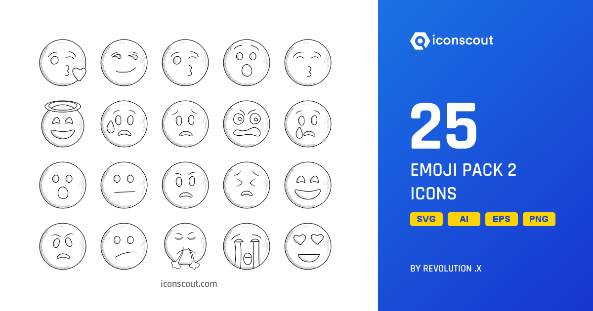 Download Download Emoji Pack 2 Icon pack - Available in SVG, PNG ...