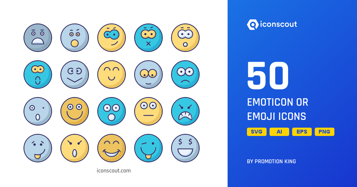 Download Emoticon Or Emoji Icon pack Available in SVG, PNG & Icon fonts