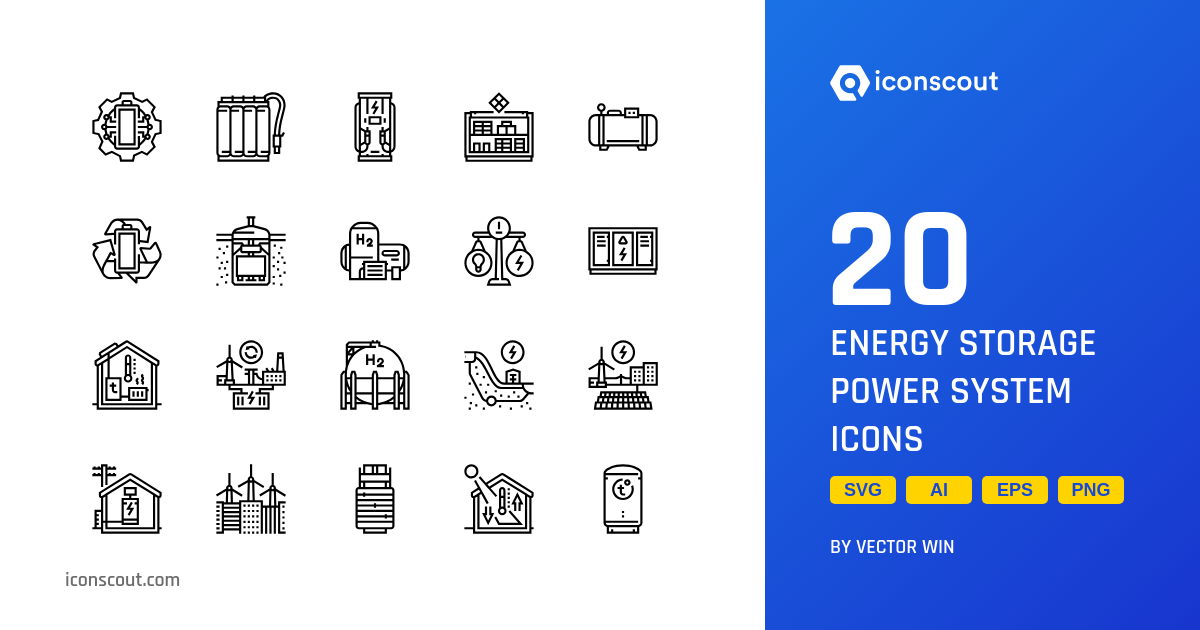 Download Energy Storage Power System Icon pack Available in SVG, PNG ...