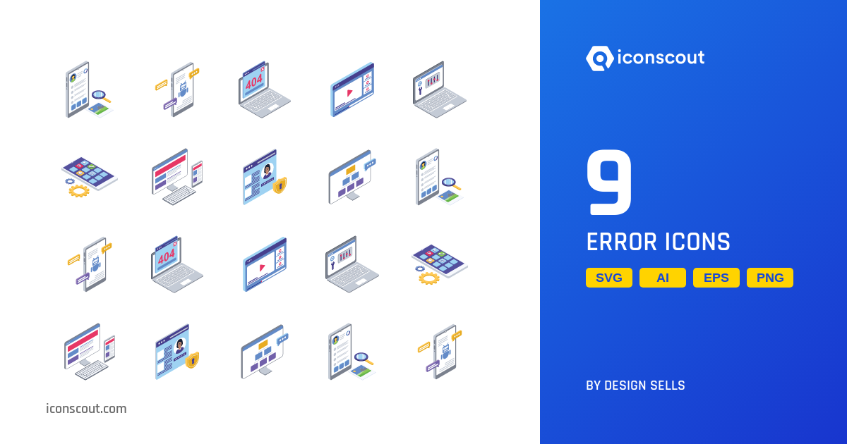 Download Error Icon pack Available in SVG, PNG & Icon Fonts