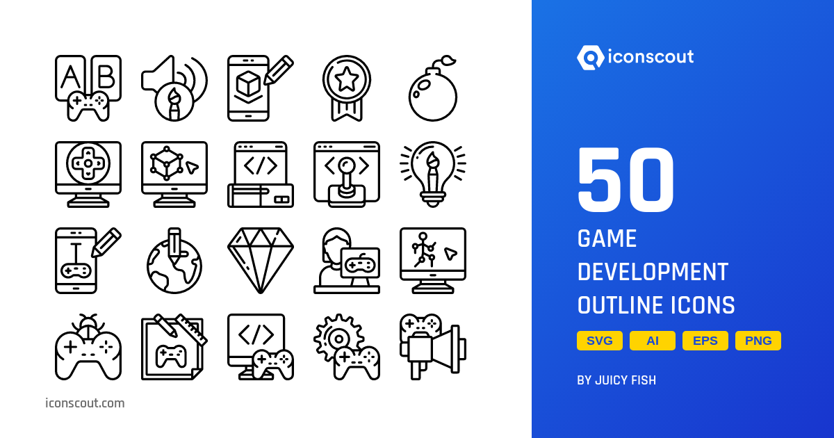 Obtén el paquete de Desarrollo De Juegos Icon con 50 recursos gratis de ...