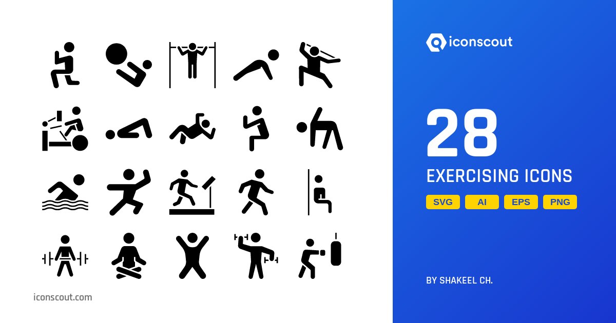 Download Exercising Icon pack Available in SVG, PNG & Icon Fonts