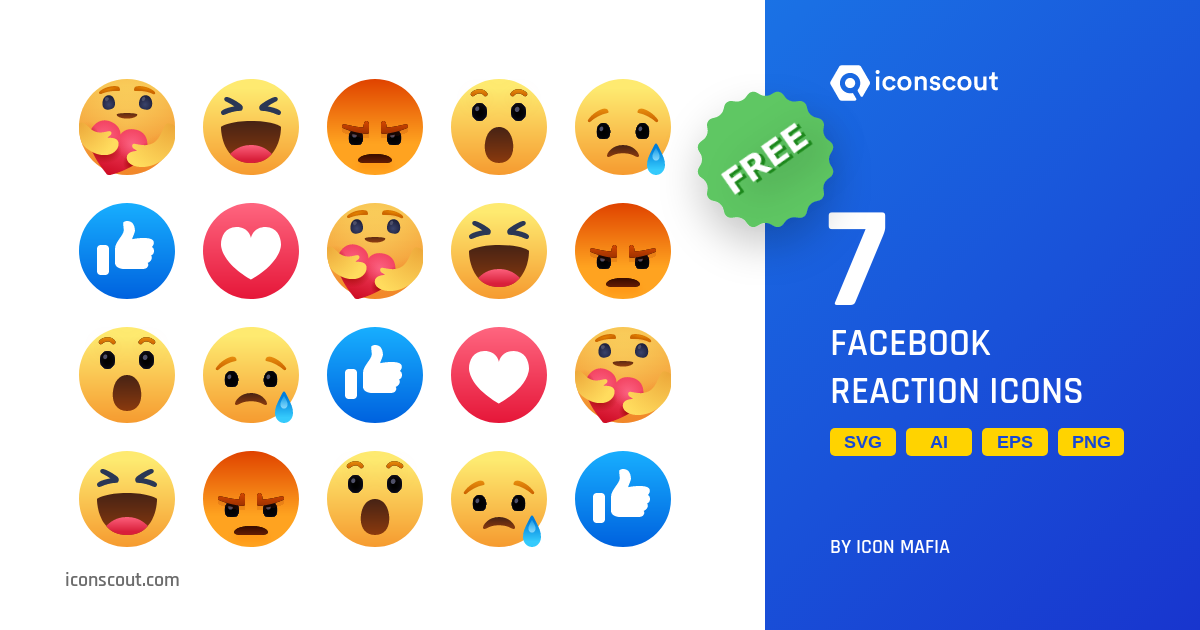 Download Facebook Reaction Icon Pack Available In Svg Png Eps