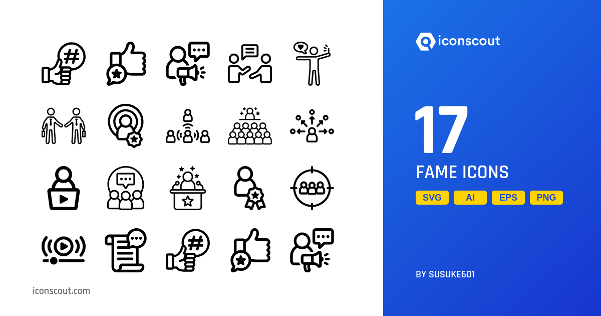 Download Fame Icon pack Available in SVG, PNG & Icon Fonts