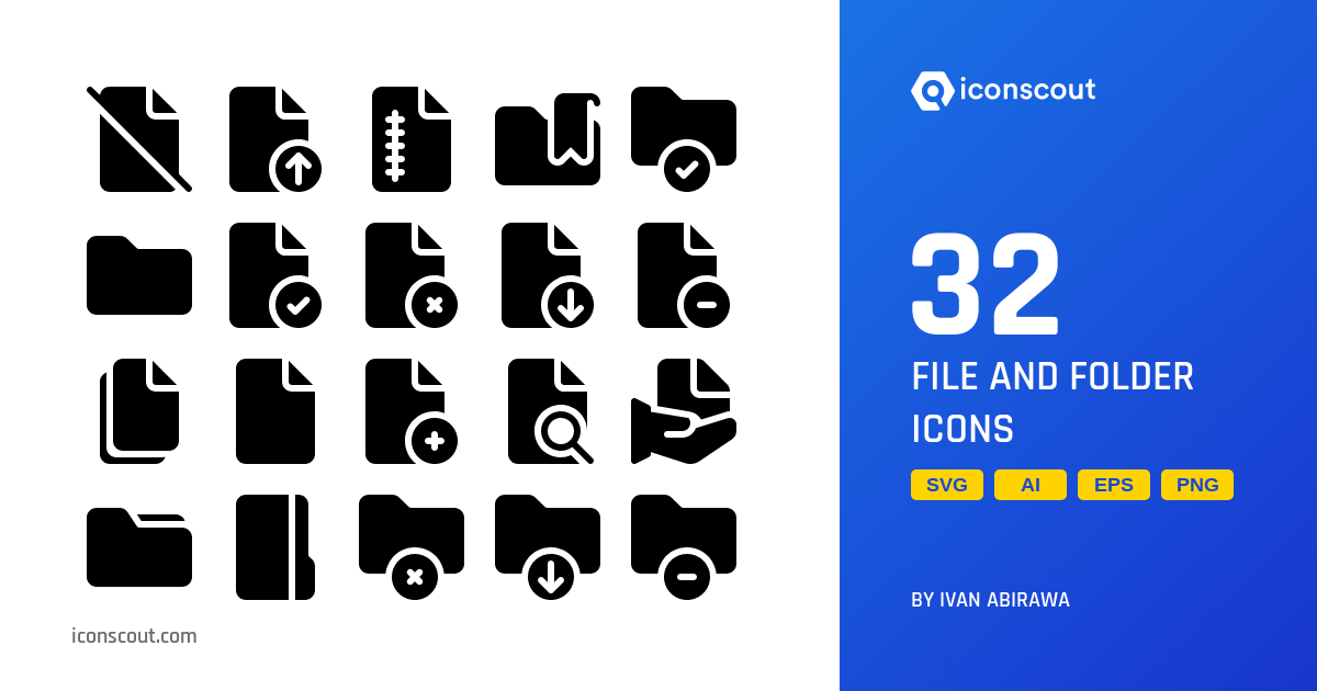 File And Folder Icon Pack - 32 Free Download Files & Folders Icons ...