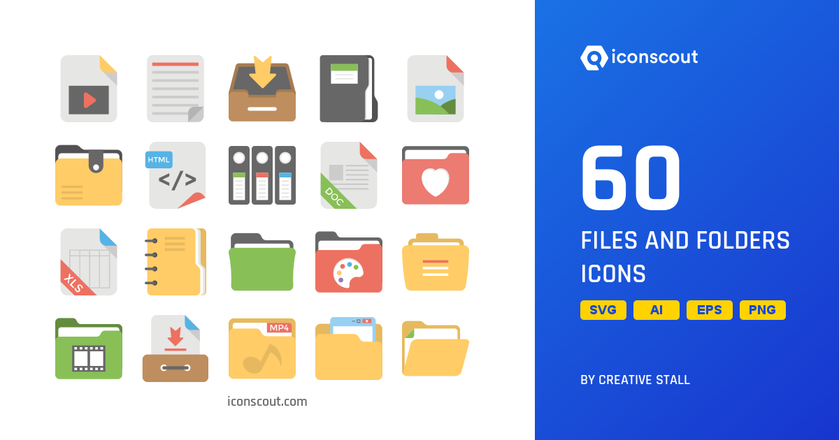 Files And Folders Icon Pack - 60 Free Download Files & Folders Icons ...