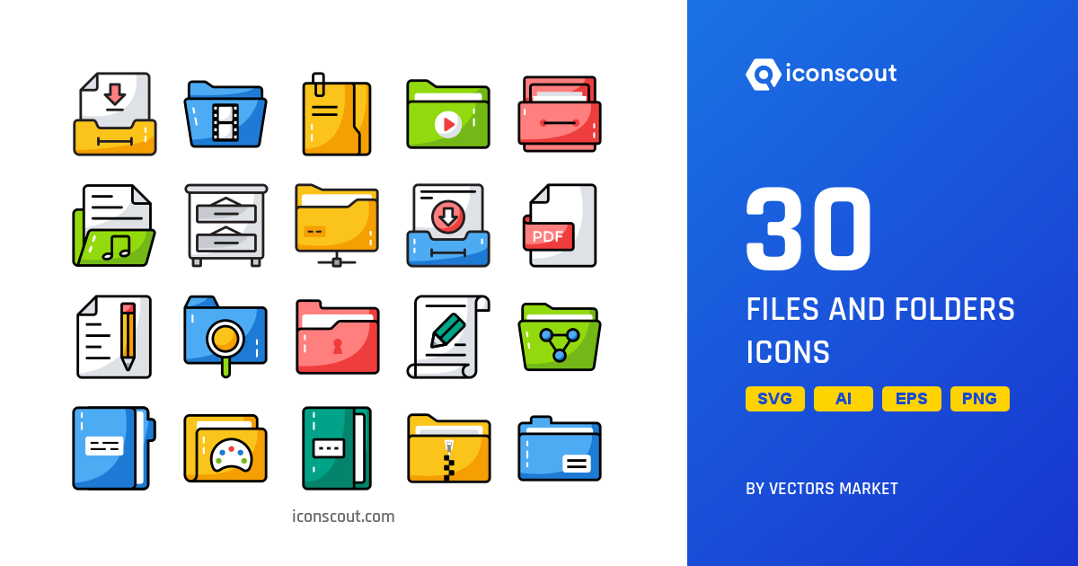 Files And Folders Icon Pack - 30 Free Download Files & Folders Icons ...