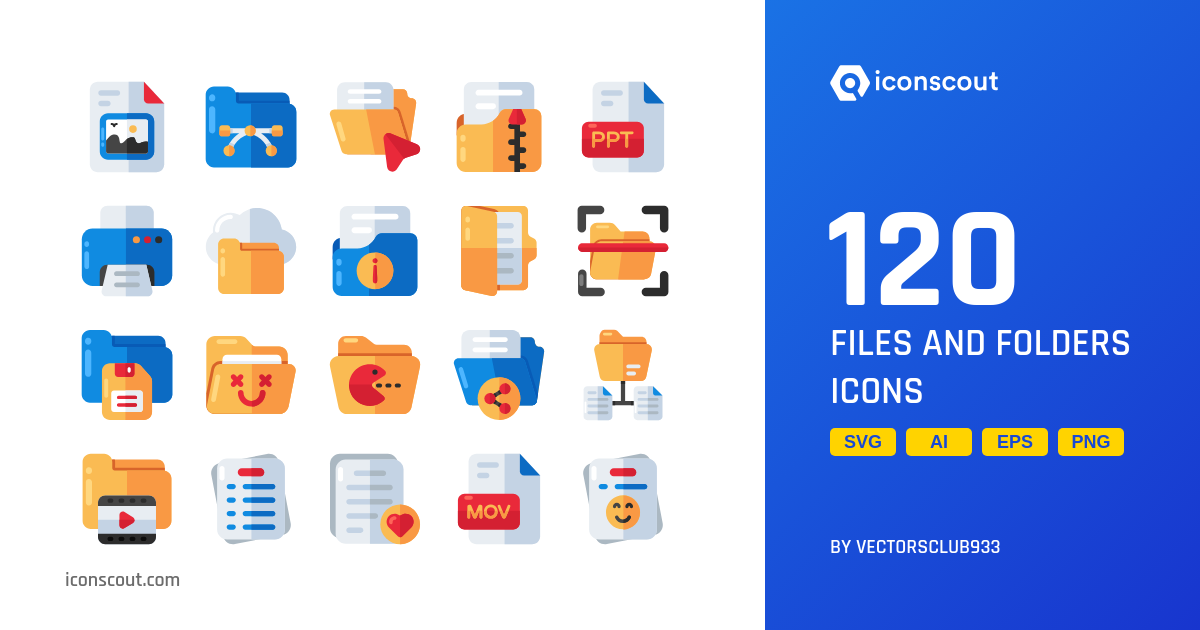 Files And Folders Icon Pack - 120 Free Download Files & Folders Icons ...
