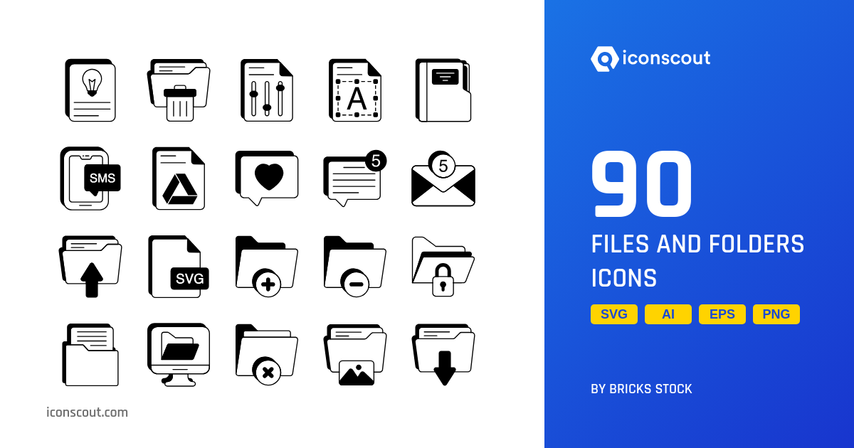 Files And Folders Icon Pack - 90 Free Download Files & Folders Icons ...