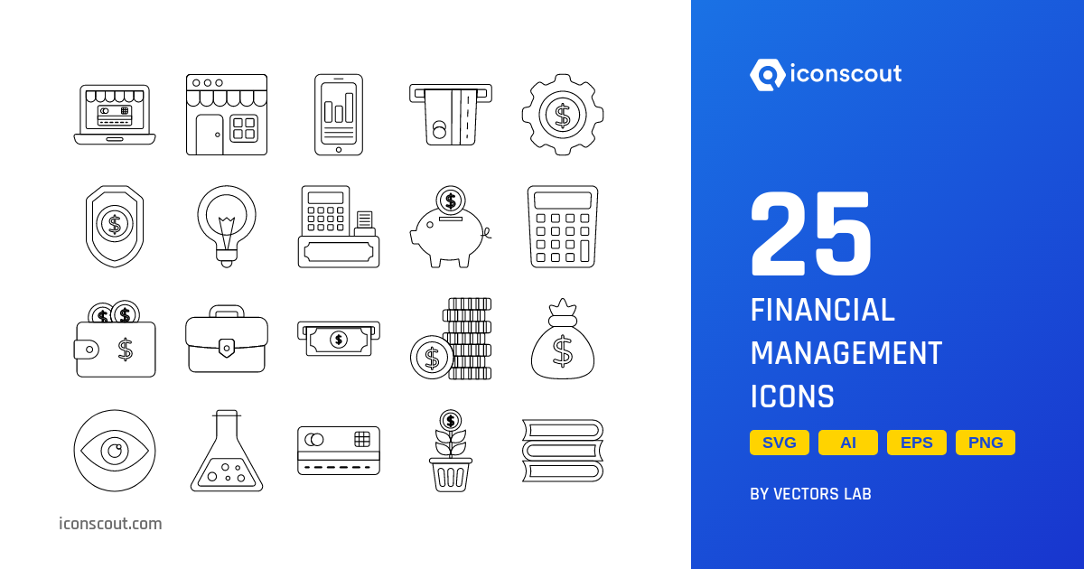 Download Financial Management Icon pack Available in SVG, PNG & Icon Fonts