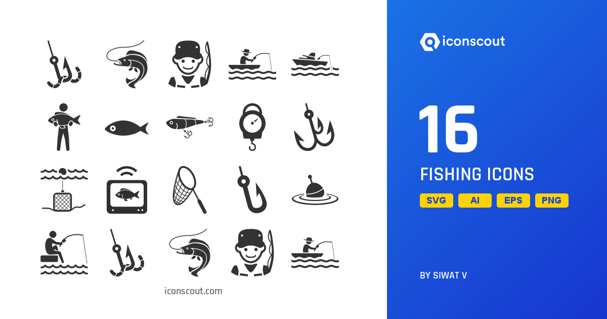 Download Fishing Icon pack Available in SVG, PNG & Icon fonts