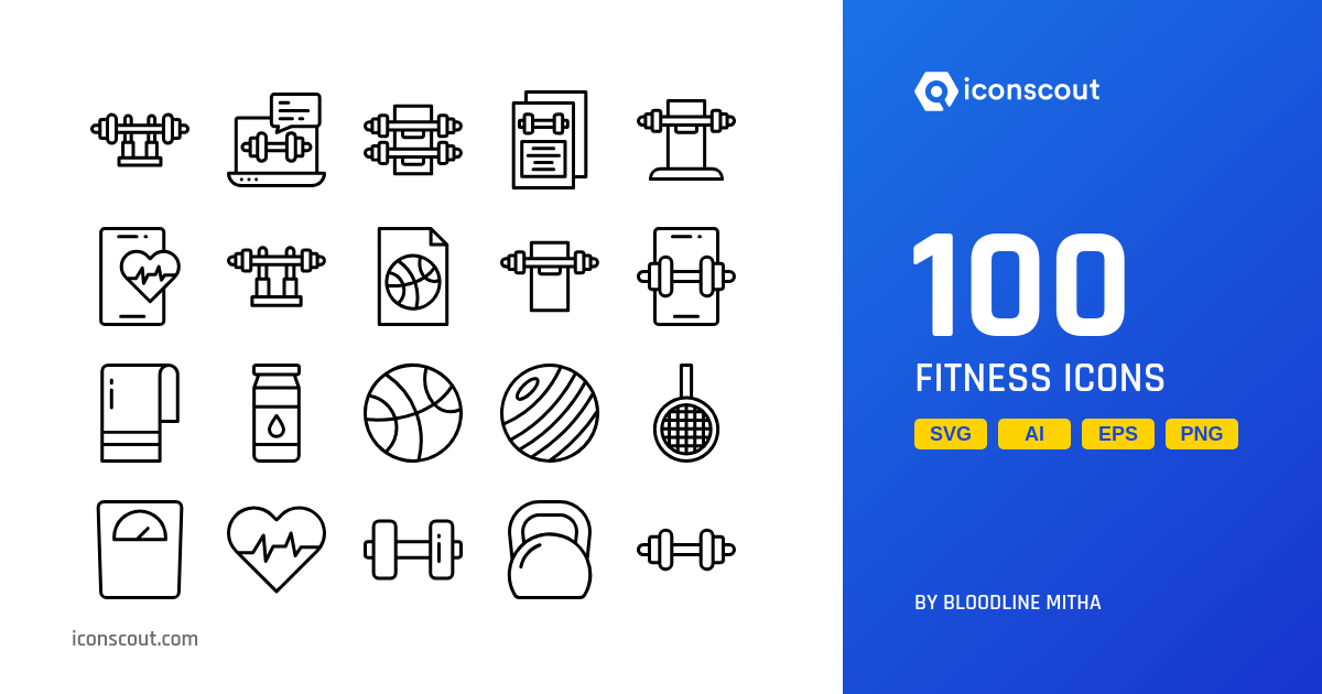 Fitness Icon Pack - 100 Free Download Gym & Fitness Icons | IconScout