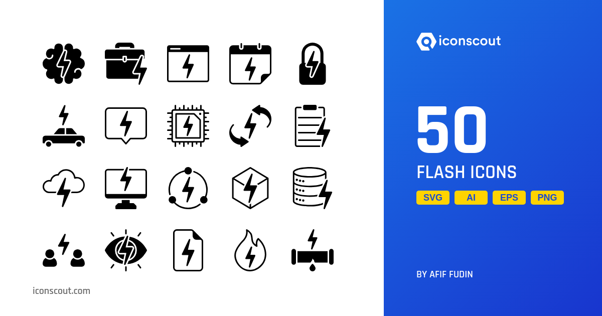 Download Flash Icon pack Available in SVG, PNG & Icon Fonts