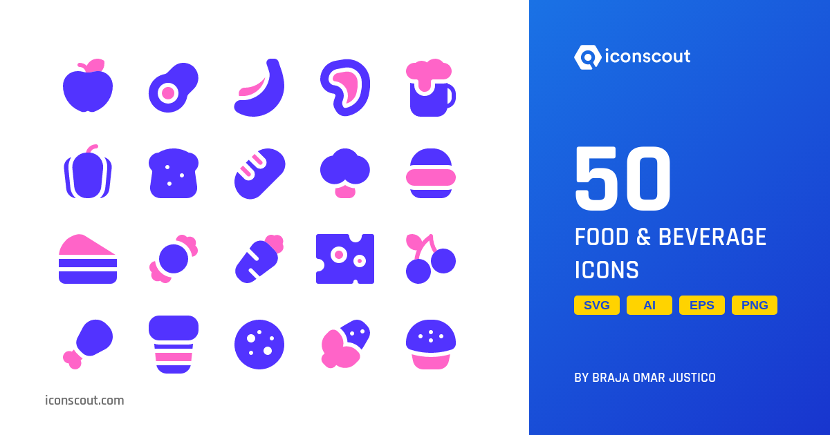 Download Food & Beverage Icon Pack Available In SVG, PNG & Icon Fonts