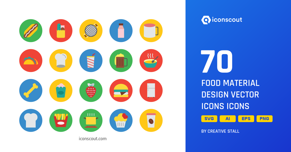 Download Food Material Design Vector Icons Icon pack Available in SVG ...