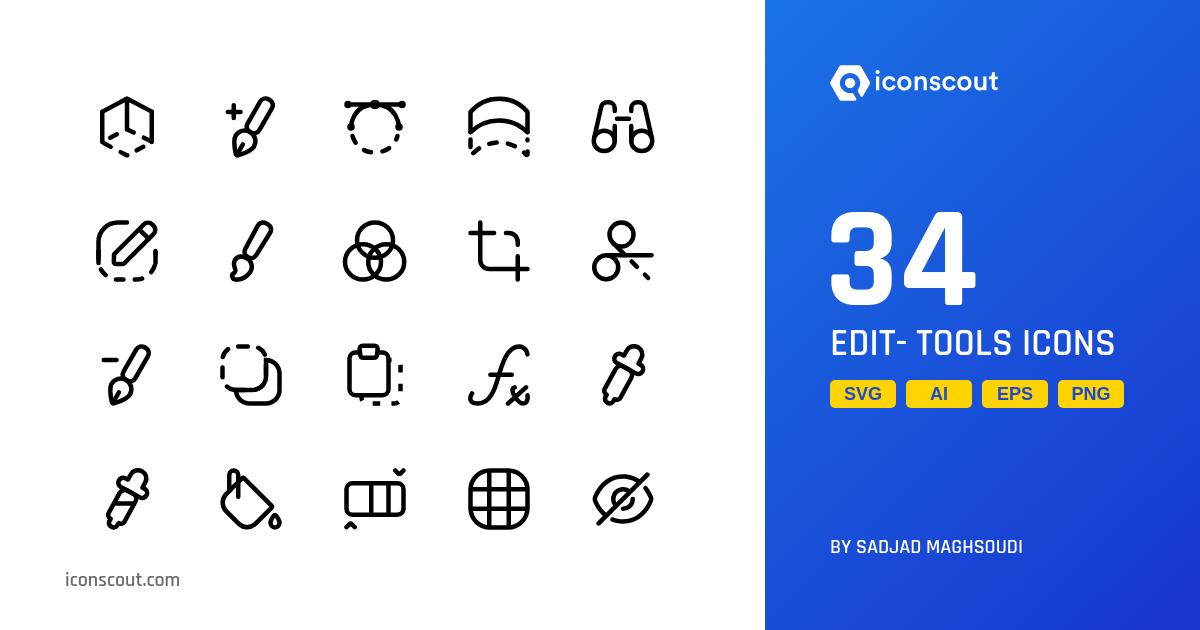 Free Edit- Tools Icon Pack - 34 Free Download Design & Development ...