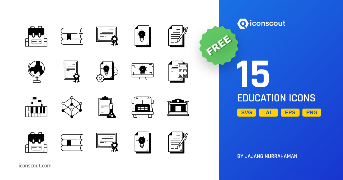 Free Education Icon Pack - 15 Free Download School & Education Icons ...