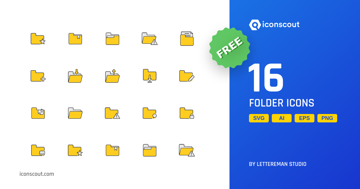 Free Folder Icon Pack - 16 Free Download Files & Folders Icons | IconScout