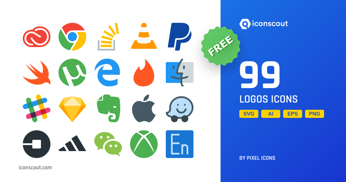Download Logos Icon pack Available in SVG, PNG & Icon Fonts