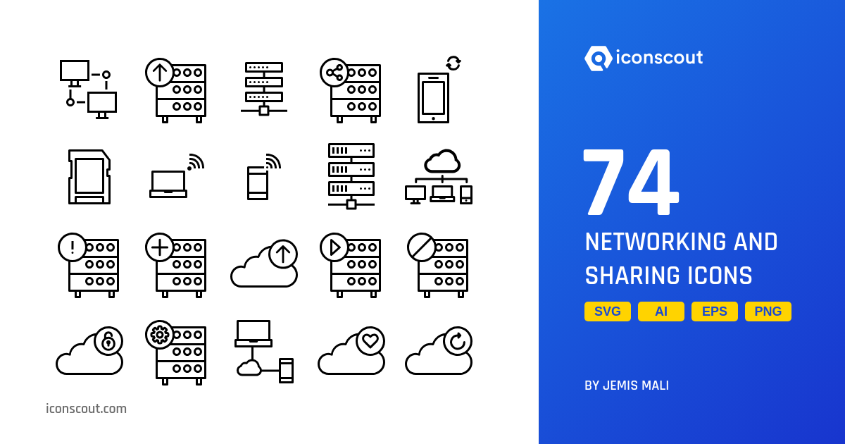 Free Networking And Sharing Icon Pack - 74 Free Download Network ...