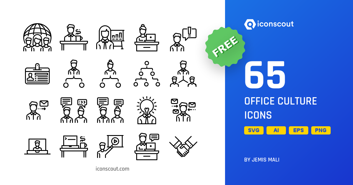 Free Office Culture Icon Pack - 65 Free Download Business Icons | IconScout