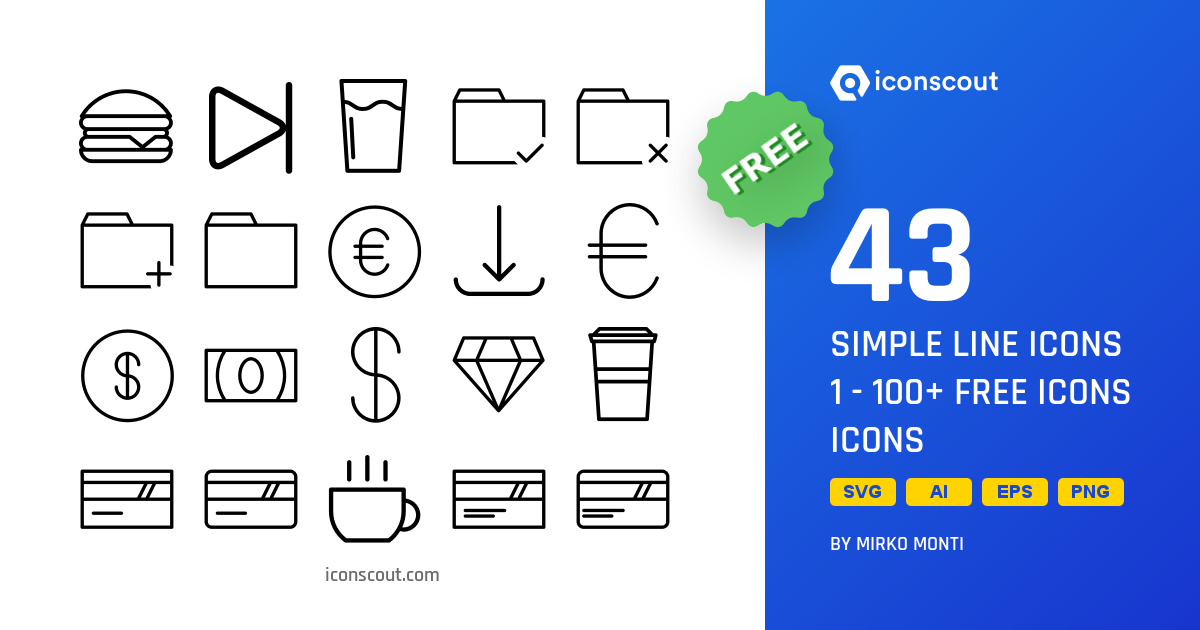 Download Simple Line Icons 1 - 100+ Free Icons Icon pack Available in ...