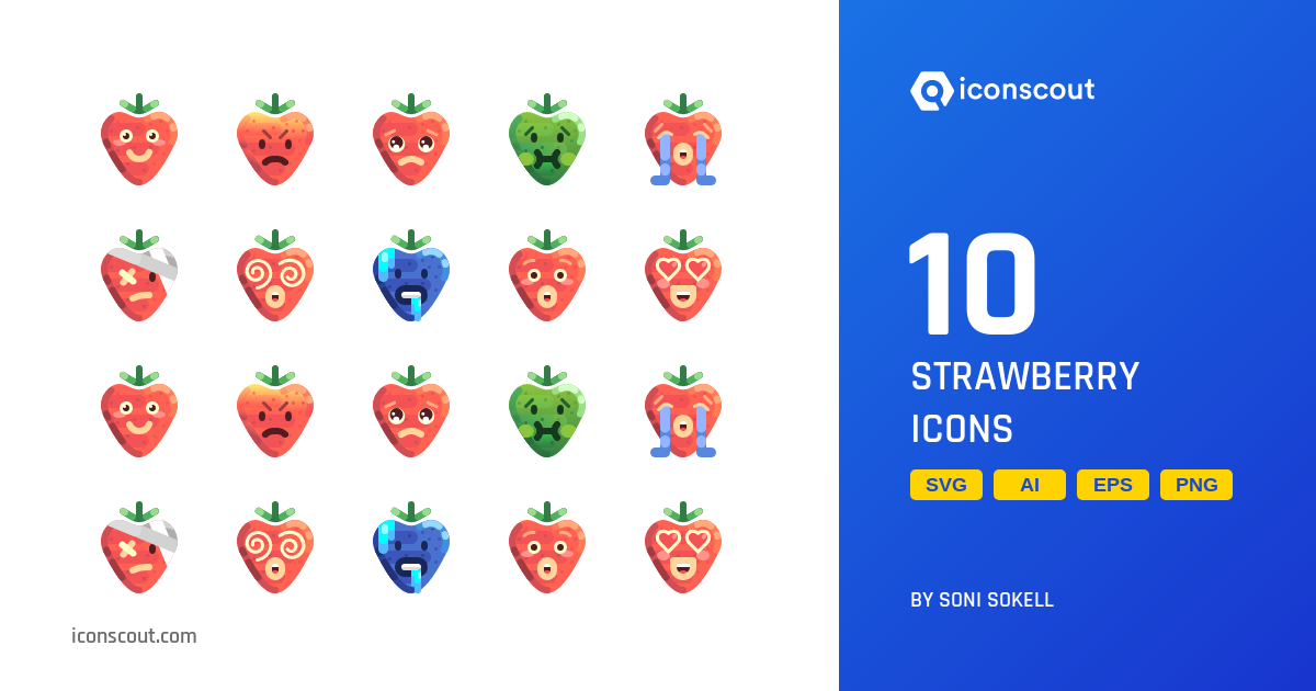 Free Strawberry Emoji Icon Pack - 10 Free Download Sign & Symbols Emoji ...