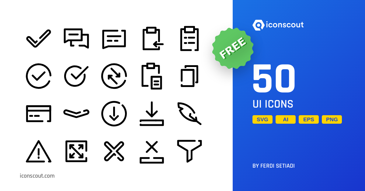 Free Ui Icon Pack - 50 Free Download User Interface Icons | IconScout