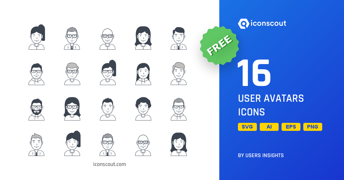 Download Avatar Icon pack Available in SVG, PNG & Icon Fonts