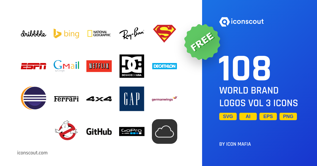 Free World Brand Logos Vol 3 Logo Icon Pack - 109 Free Download Logos ...