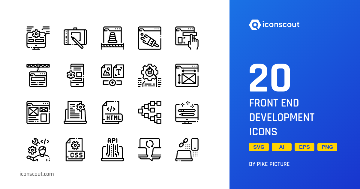 Front End Development Icon Pack - 20 Free Download Design & Development ...