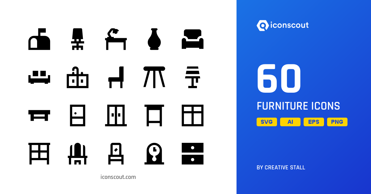 Download Furniture Icon pack Available in SVG, PNG, EPS, AI & Icon fonts