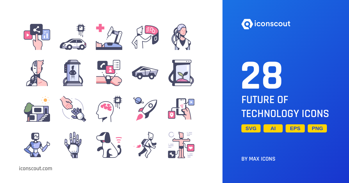 Future Of Technology Icon Pack - 28 Science & Technology Colored ...