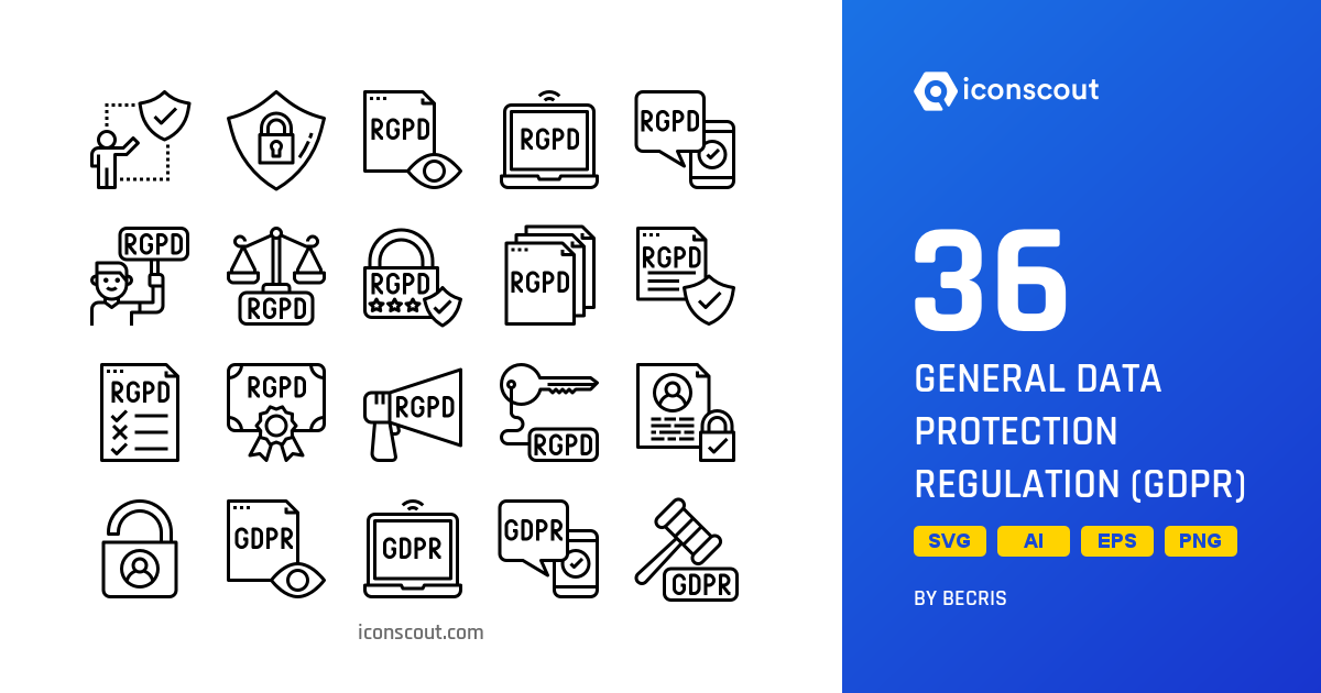Download General Data Protection Regulation (GDPR) Icon pack Available ...