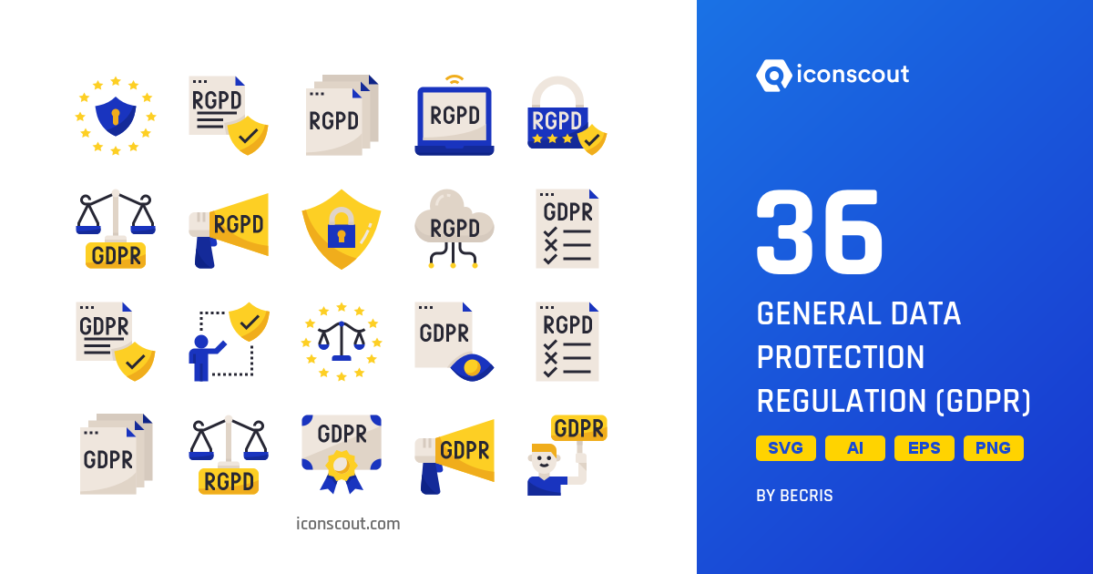 Download General Data Protection Regulation (GDPR) Icon pack Available ...